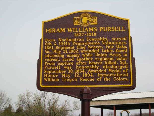 SGT. HIRAM WILLIAMS PURSELL MEDAL OF HONOR MARKER