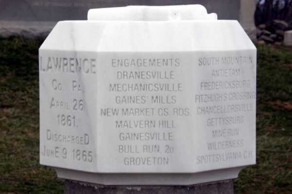 BATTERY B, 1ST PENNSYLVANIA LIGHT ARTILLERY MEMORIAL CAP SIDE B