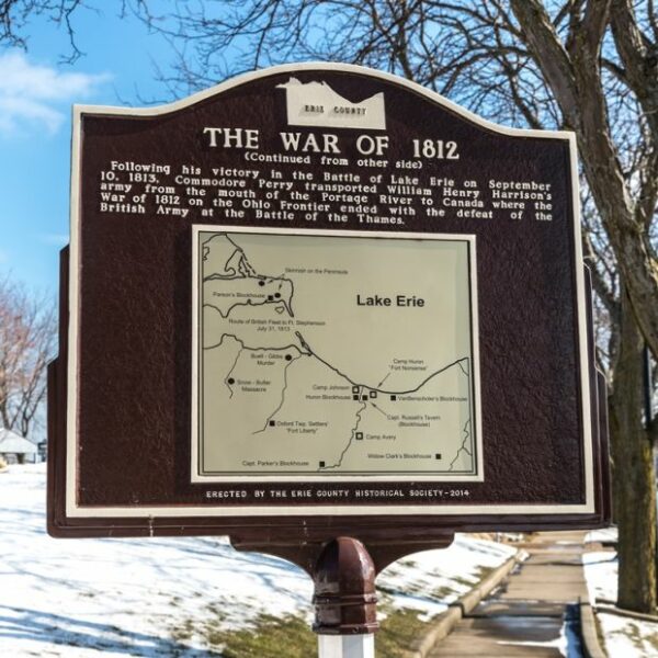 THE WAR OF 1812 MEMORIAL MARKER BACK