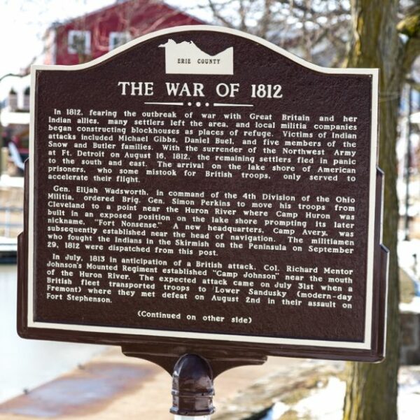 THE WAR OF 1812 MEMORIAL MARKER FRONT