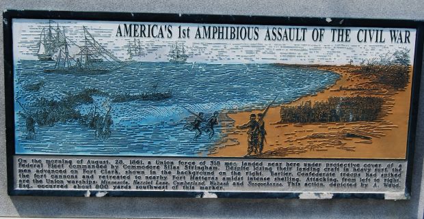 AMERICA’S 1ST AMPHIBIOUS ASSAULT OF THE CIVIL WAR MEMORIAL PANEL