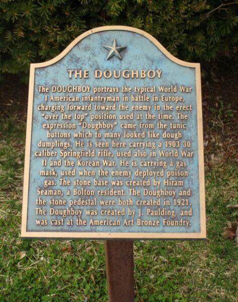 THE DOUGHBOY WAR MEMORIAL PLAQUE A