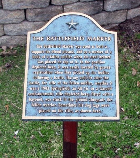 THE BATTLEFIELD MARKER MEMORIAL PLAQUE