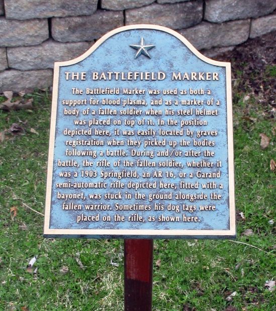 THE BATTLEFIELD MARKER MEMORIAL PLAQUE