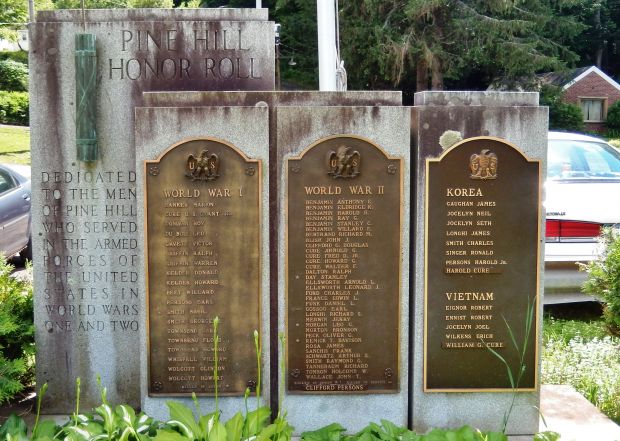 PINE HILL HONOR ROLL WAR MEMORIAL