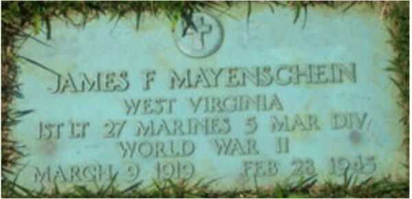 JAMES F. MAYENSCHEIN WAR MEMORIAL CEMETERY STONE