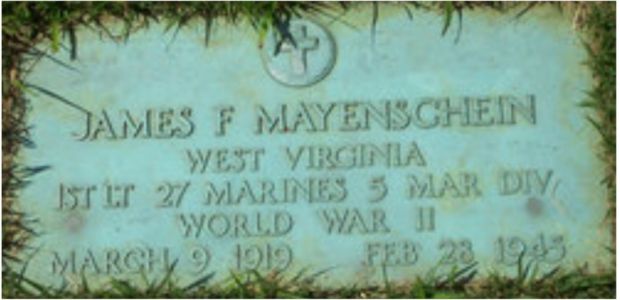 JAMES F. MAYENSCHEIN WAR MEMORIAL CEMETERY STONE