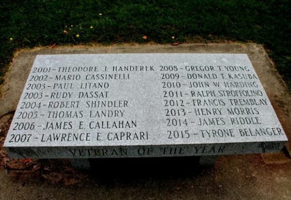 PITTSFIELD VETERAN OF THE YEAR MEMORIAL BENCH