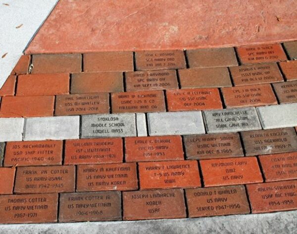 PEPPERELL VETERANS MEMORIAL BRICKS SECTION E
