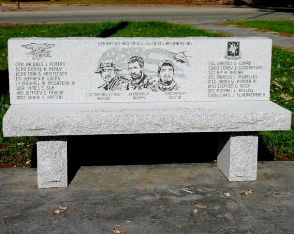 OPERATION RED WINGS WAR MEMORIAL BENCH