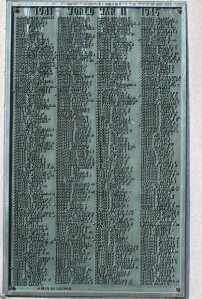 PEPPERELL WAR VETERANS MEMORIAL SIDE C PLAQUE