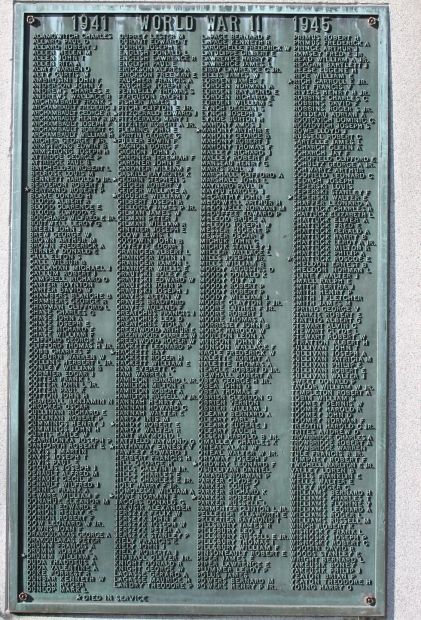 PEPPERELL WAR VETERANS MEMORIAL SIDE C PLAQUE