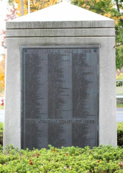 PEPPERELL WAR VETERANS MEMORIAL SIDE B