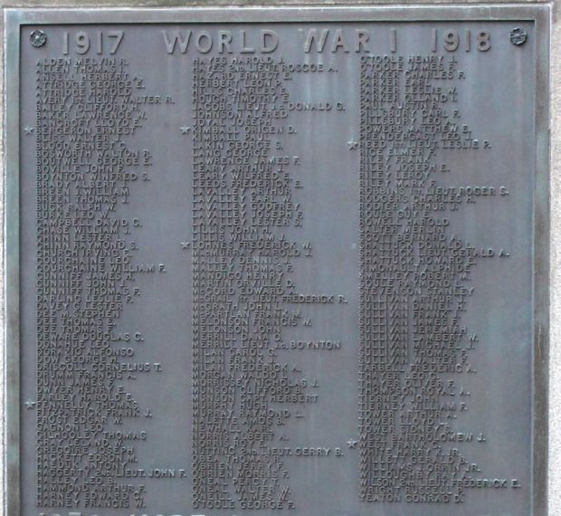 PEPPERELL WAR VETERANS MEMORIAL SIDE B PLAQUE A