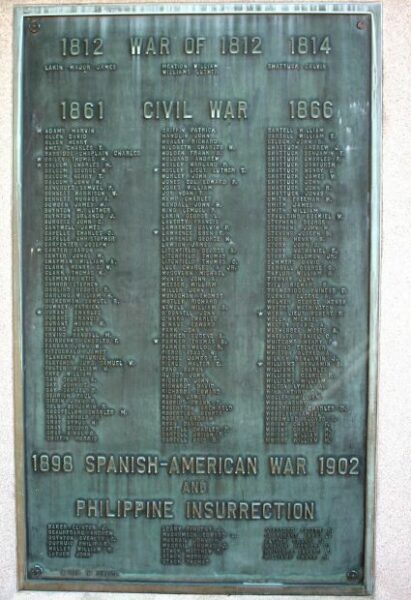 PEPPERELL WAR VETERANS MEMORIAL SIDE A PLAQUE