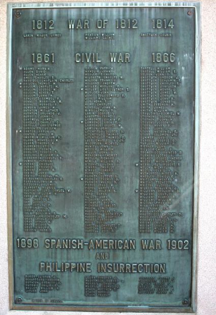 PEPPERELL WAR VETERANS MEMORIAL SIDE A PLAQUE