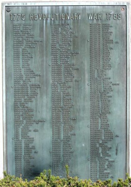 PEPPERELL REVOLUTIONARY WAR MEMORIAL PLAQUE