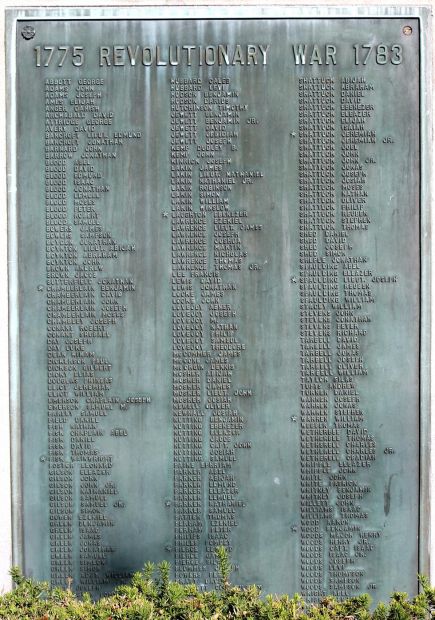 PEPPERELL REVOLUTIONARY WAR MEMORIAL PLAQUE