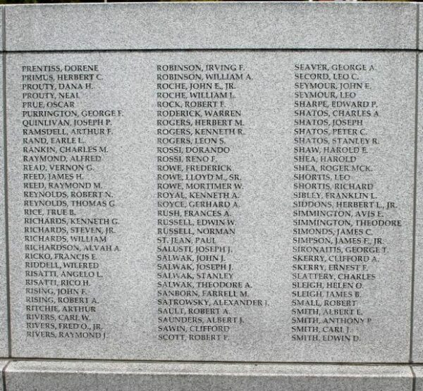 ORANGE WORLD WAR II MEMORIAL STONE H