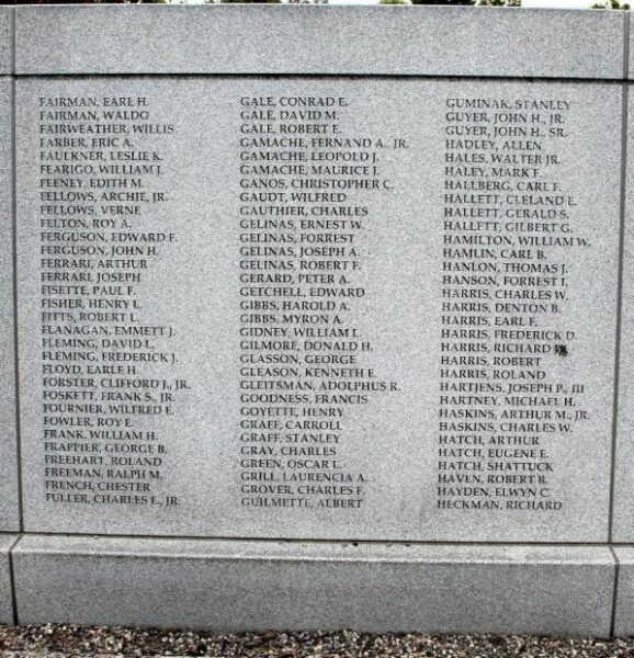 ORANGE WORLD WAR II MEMORIAL STONE D