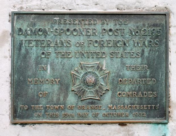 DAMON-SPOONER POST NO. 2195 MEMORIAL CANNON PLAQUE