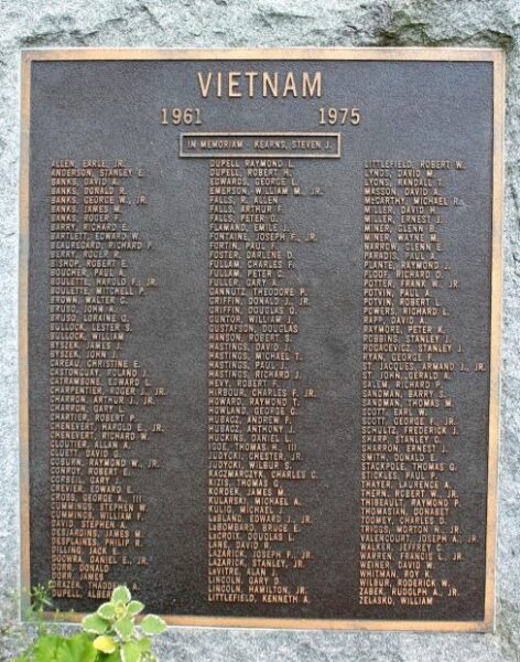 NORTH BROOKFIELD KORAN CONFLICT AND VIETNAM ERA MEMORIAL PLAQUE B