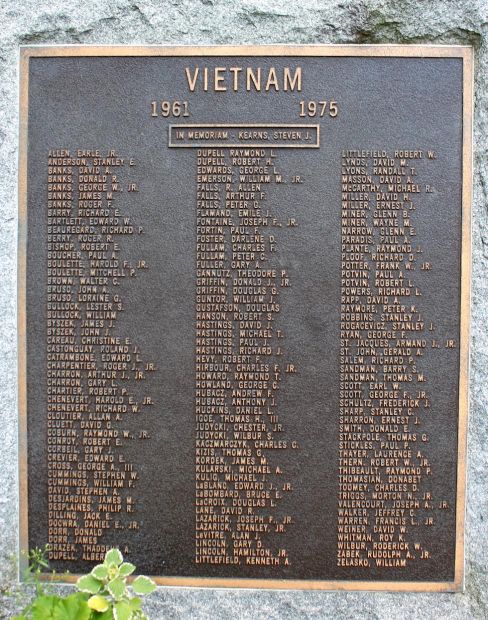 NORTH BROOKFIELD KORAN CONFLICT AND VIETNAM ERA MEMORIAL PLAQUE B