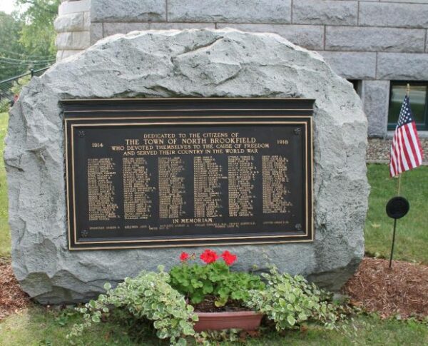 TOWN OF NORTH BROOKFIELD WORLD WAR MEMORIAL