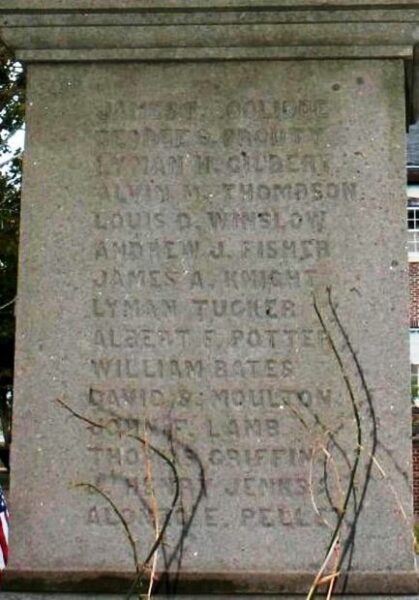 TOWN OF NORTHBROOKFIELD CIVIL WAR MEMORIAL STONE B