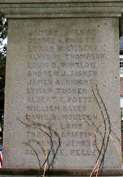 TOWN OF NORTHBROOKFIELD CIVIL WAR MEMORIAL STONE B