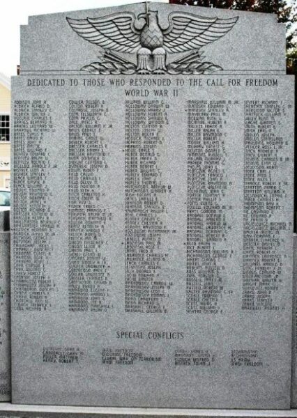 NORTHFIELD WAR VETERANS MEMORIAL CENTER STONE