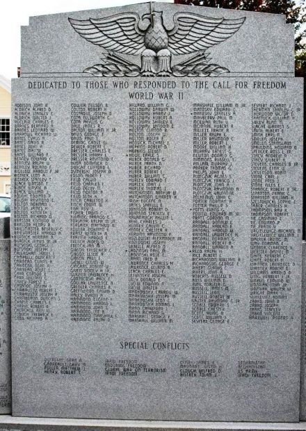 NORTHFIELD WAR VETERANS MEMORIAL CENTER STONE