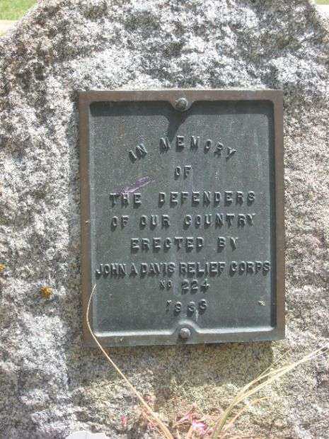 CEDAR CREST CEMETERY CIVIL WAR MEMORIAL PLAQUE