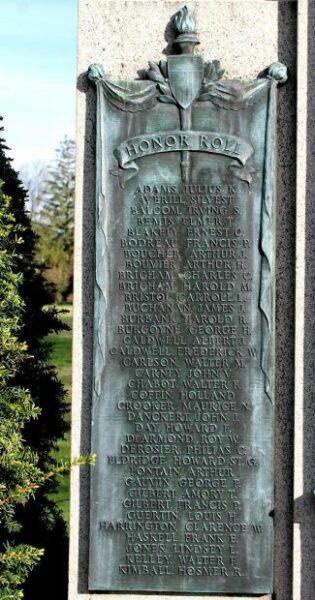 NORTHBOROUGH WORLD WAR MEMORIAL PLAQUE B