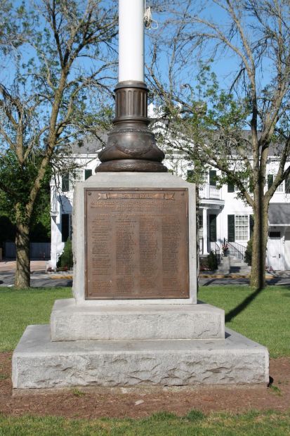 TOWN OF NATICK SPANISH-AMERICAN WAR MEMORIAL ORNATE FLAGSTAFF BASE
