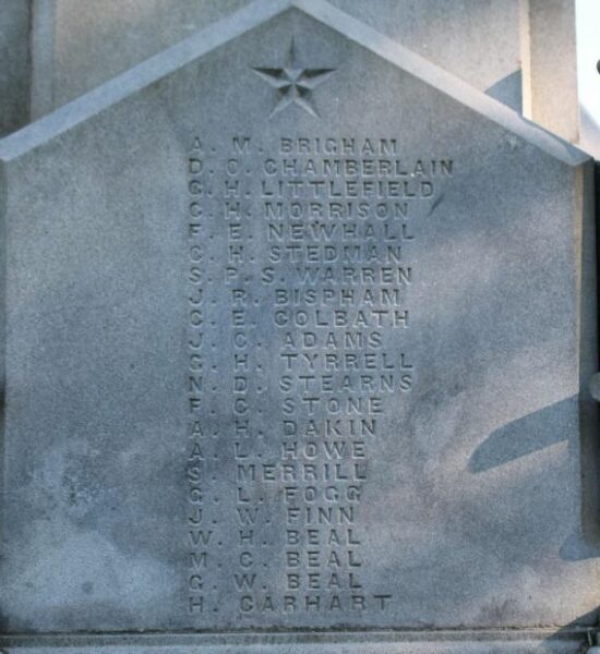 NATICK CIVIL WAR MEMORIAL STONE D