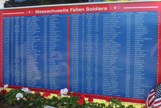 NATICK FALLEN SOLDIERS MEMORIAL LEFT PANEL