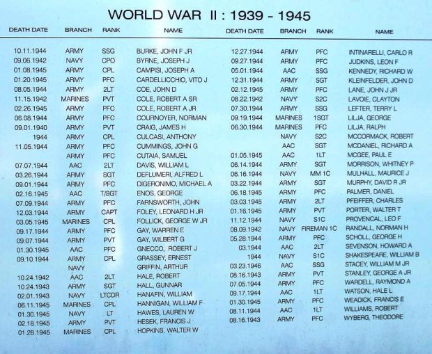 NATICK FALLEN SOLDIERS MEMORIAL PLAQUE C