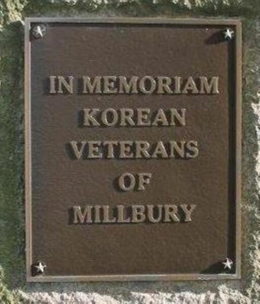 MILLBURY WAR VETERANS MEMORIAL PLAQUE C