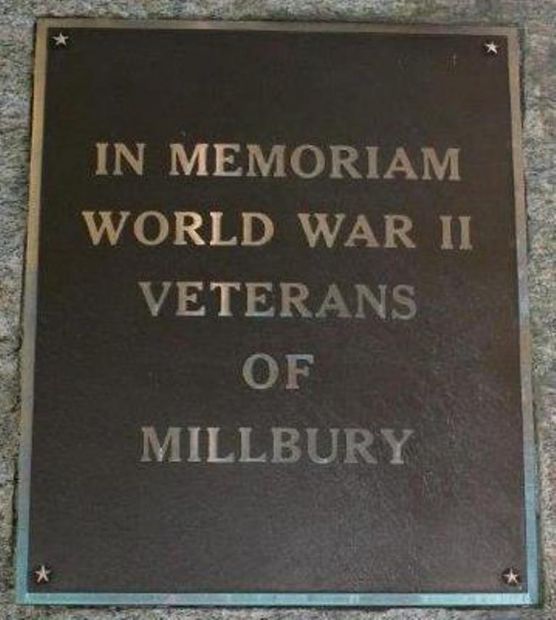 MILLBURY WAR VETERANS MEMORIAL PLAQUE B