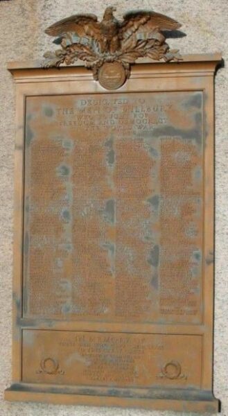 MILLBURY WAR VETERANS MEMORIAL PLAQUE A