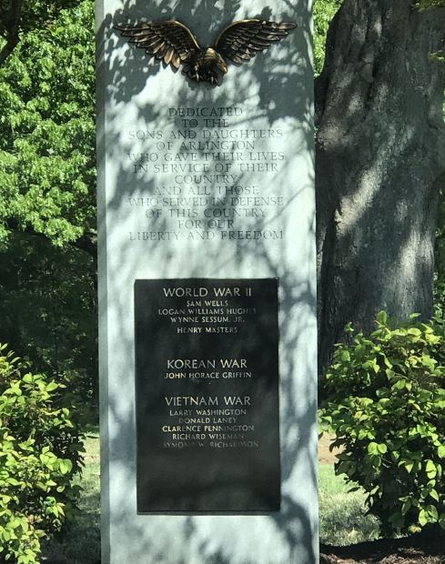 ARLINGTON, TN WAR VETERANS MEMORIAL PLAQUE