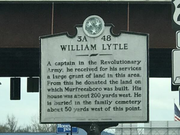 WILLIAM LYTLE REVOLUTIONARY WAR MEMORIAL MARKER