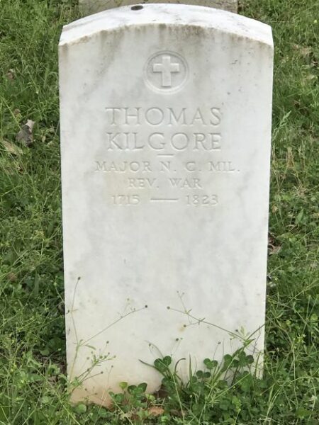 THOMAS KILGORE REVOLUTIONARY WAR MEMORIAL CEMETERY STONE