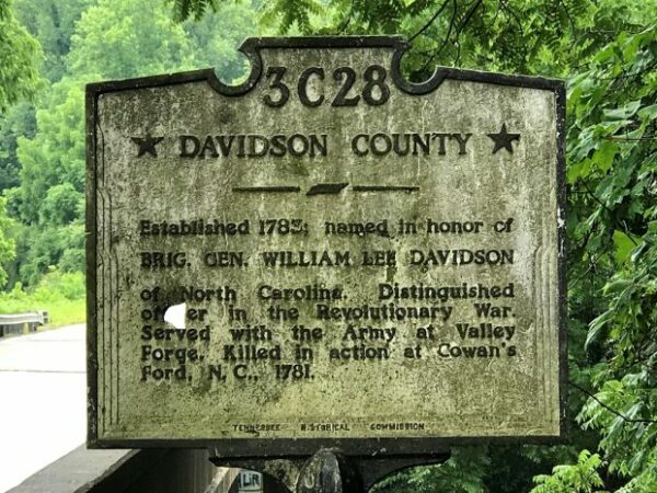 DAVIDSON COUNTY REVOLUTIONARY WAR MEMORIAL MARKER