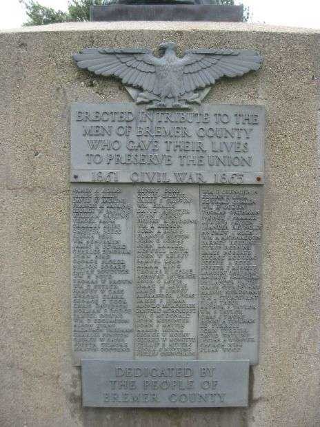 BREMER COUNTY CIVIL WAR MEMORIAL PLAQUE