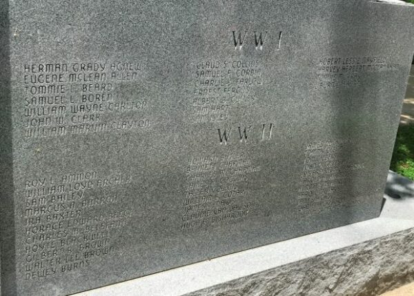 MARSHALL COUNTY WAR VETERANS MEMORIAL STONE B