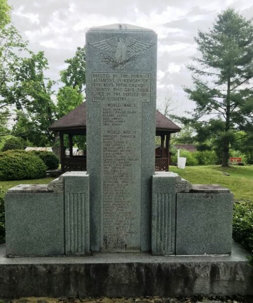 TOWN OF ALTAMONT WORLD WARS MEMORIAL