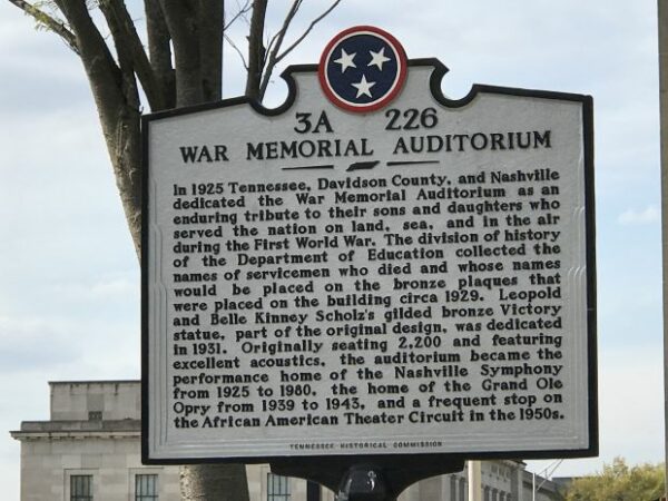 WAR MEMORIAL AUDITORIUM MARKER