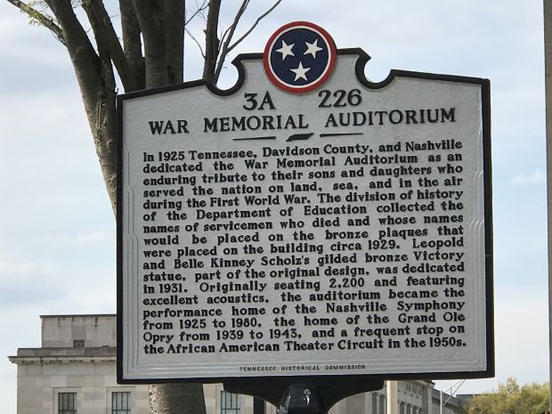 WAR MEMORIAL AUDITORIUM MARKER
